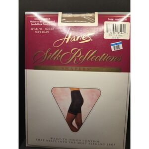Hanes Silk Reflections Shapers Silky Sheer Soft Taupe Size EF Style 780